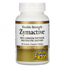 Natural Factors, Zymactive, двойная сила, 90 таблеток в кишечнорастворимой оболочке