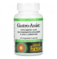 Natural Factors, Gastro-Assist with Mastic Gum, Saccharomyces Boulardii & Zinc L-Carnosine, 60 Vegetarian Capsules