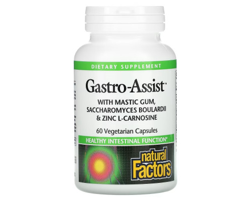 Natural Factors, Gastro-Assist with Mastic Gum, Saccharomyces Boulardii & Zinc L-Carnosine, 60 Vegetarian Capsules Natural Factors, Gastro-Assist with Mastic Gum, Saccharomyces Boulardii & Zinc L-Carnosine, 60 Vegetarian Capsules