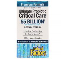 Natural Factors, Ultimate Probiotic Critical Care, 55 Billion CFU, 30 Vegetarian Capsules