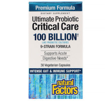 Natural Factors, Ultimate Probiotic Critical Care, 100 Billion CFU, 30 Vegetarian Capsules
