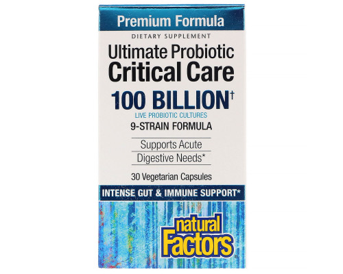 Natural Factors, Ultimate Probiotic Critical Care, 100 Billion CFU, 30 Vegetarian Capsules Natural Factors, Ultimate Probiotic Critical Care, 100 Billion CFU, 30 Vegetarian Capsules