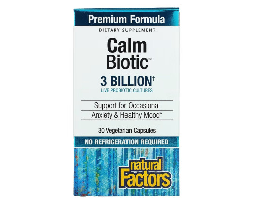 Natural Factors, Calm Biotic, 3 Billion, 30 Vegetarian Capsules Natural Factors, Calm Biotic, 3 Billion, 30 Vegetarian Capsules