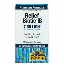 Natural Factors, ReliefBiotic IB, 7 Billion, 30 Vegetarian Capsules