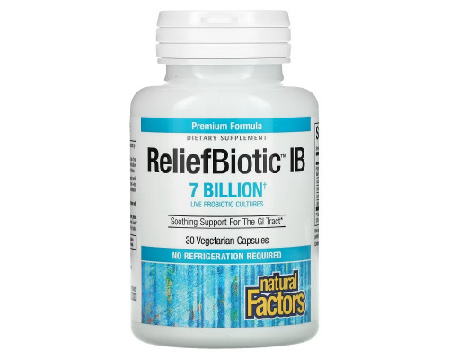 Natural Factors, ReliefBiotic IB, 7 Billion, 30 Vegetarian Capsules Natural Factors, ReliefBiotic IB, 7 Billion, 30 Vegetarian Capsules