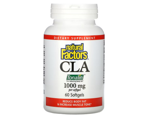 Natural Factors, CLA, 1,000 mg, 60 Softgels Natural Factors, CLA, 1,000 mg, 60 Softgels