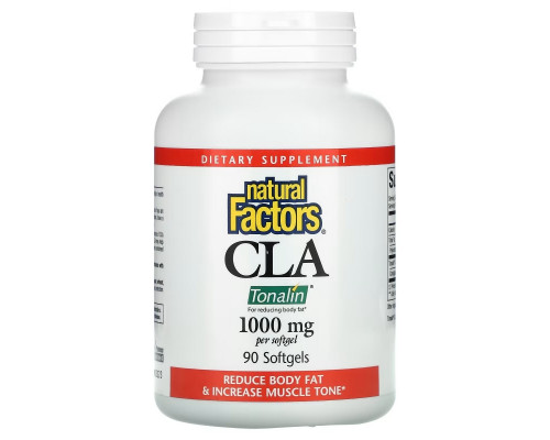 Natural Factors, CLA, 1,000 mg, 90 Softgels Natural Factors, CLA, 1,000 mg, 90 Softgels