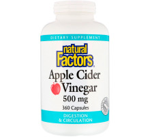 Natural Factors, Apple Cider Vinegar, 500 mg, 360 Capsules