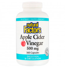 Natural Factors, Apple Cider Vinegar, 500 mg, 360 Capsules
