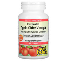 Natural Factors, Fermented Apple Cider Vinegar, 500 mg, 90 Vegetarian Capsules