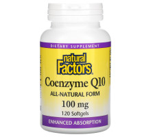 Natural Factors, Кофермент Q10, 100 мг, 120 мягких капсул