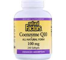 Natural Factors, Коэнзим Q10, 100 мг, 240 мягких таблеток