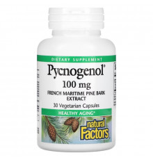 Natural Factors, Pycnogenol, 100 мг, 30 вегетарианских капсул