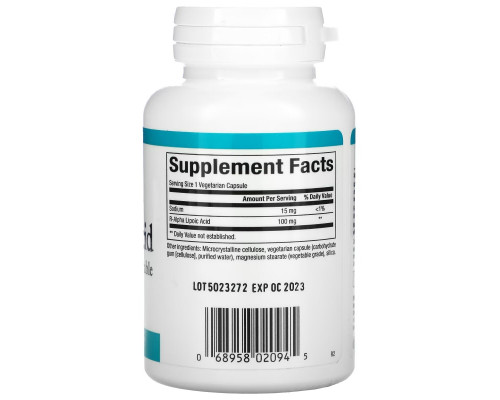 Natural Factors, R-Lipoic Acid, 100 mg, 60 Vegetarian Capsules