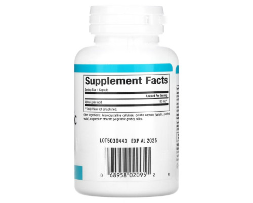 Natural Factors, Alpha-Lipoic Acid, 100 mg, 60 Capsules Natural Factors, Alpha-Lipoic Acid, 100 mg, 60 Capsules