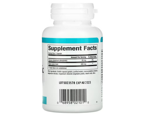 Natural Factors, Alpha-Lipoic Acid, 400 mg, 60 Capsules Natural Factors, Alpha-Lipoic Acid, 400 mg, 60 Capsules