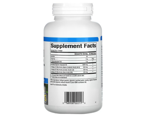 Natural Factors, OmegaFactors, Flaxseed Oil, 1,000 mg , 180 Softgels Natural Factors, OmegaFactors, Flaxseed Oil, 1,000 mg , 180 Softgels