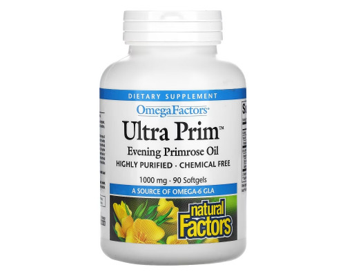 Natural Factors, Ultra Prim, 1000 mg, 90 Softgles Natural Factors, Ultra Prim, 1000 mg, 90 Softgles