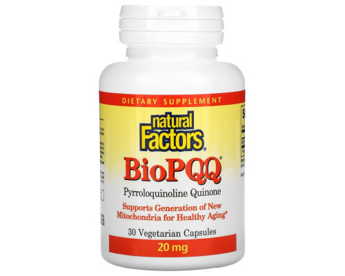 Natural Factors, BioPQQ, 20 mg, 30 Vegetarian Capsules