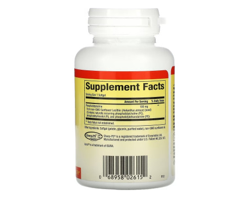 Natural Factors, PS, Phosphatidylserine, 100 mg, 30 Softgels Natural Factors, PS, Phosphatidylserine, 100 mg, 30 Softgels