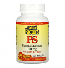 Natural Factors, PS, Phosphatidylserine, 100 mg, 120 Softgels
