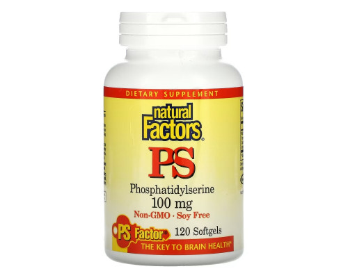 Natural Factors, PS, Phosphatidylserine, 100 mg, 120 Softgels Natural Factors, PS, Phosphatidylserine, 100 mg, 120 Softgels
