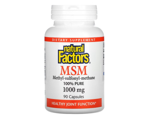 Natural Factors, МСМ, 1000 мг, 90 капсул Natural Factors, МСМ, 1000 мг, 90 капсул