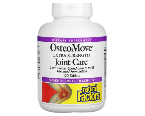 Natural Factors, OsteoMove, дополнительная забота о крепости суставов, 120 таблеток Natural Factors, OsteoMove, дополнительная забота о крепости суставов, 120 таблеток