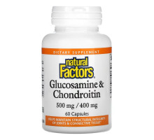Natural Factors, Glucosamine & Chondroitin, 500 mg/400 mg, 60 Capsules