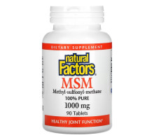 Natural Factors, МСМ, 1000 мг, 90 таблеток