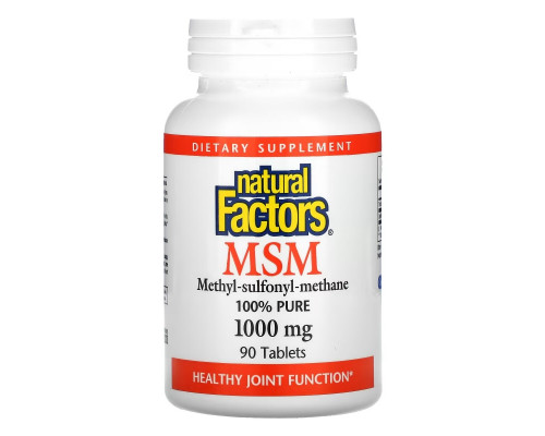 Natural Factors, МСМ, 1000 мг, 90 таблеток Natural Factors, МСМ, 1000 мг, 90 таблеток