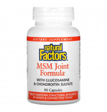 Natural Factors, MSM Joint Formula with Glucosamine & Chondroitin Sulfate, 90 Capsules