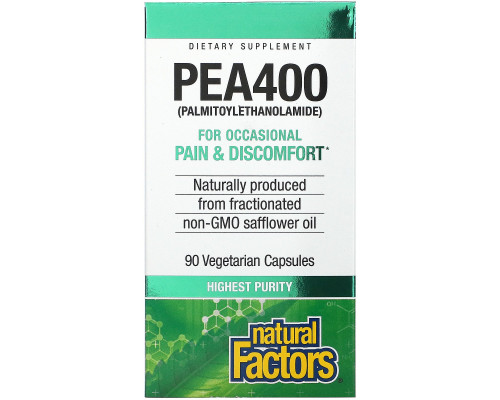 Natural Factors, PEA400, 90 Vegetarian Capsules Natural Factors, PEA400, 90 Vegetarian Capsules