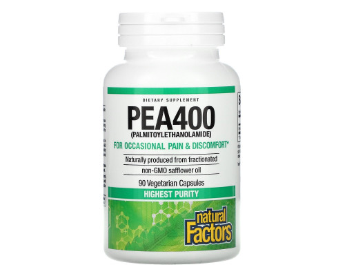 Natural Factors, PEA400, 90 Vegetarian Capsules Natural Factors, PEA400, 90 Vegetarian Capsules