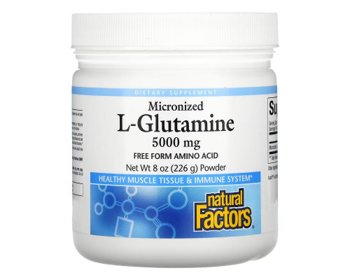 Natural Factors, Micronized L-Glutamine Powder, 5,000 mg , 8 oz (226 g) Natural Factors, Micronized L-Glutamine Powder, 5,000 mg , 8 oz (226 g)