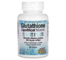 Natural Factors, Glutathione LipoMicel Matrix, 300 mg, 60 Softgels
