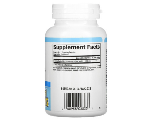 Natural Factors, L-Lysine, 500 mg, 90 Vegetarian Capsules