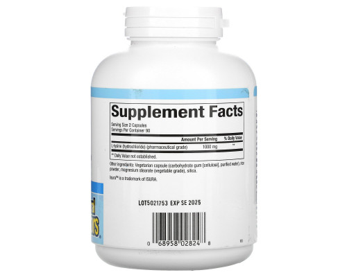 Natural Factors, L-Lysine, 500 mg, 180 Vegetarian Capsules Natural Factors, L-Lysine, 500 mg, 180 Vegetarian Capsules