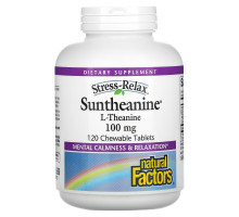 Natural Factors, Suntheanine, 100 mg , 120 Chewable Tablets