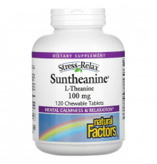 Natural Factors, Suntheanine, 100 mg , 120 Chewable Tablets
