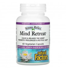 Natural Factors, Stress-Relax, Mind Retreat, 60 Vegetarian Capsules