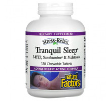 Для здорового сна Natural Factors, Tranquil Sleep, 120 Chewable Tablets