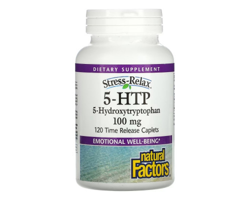 Natural Factors, Stress-Relax, 5-HTP, 100 mg, 120 Time Release Caplets Natural Factors, Stress-Relax, 5-HTP, 100 mg, 120 Time Release Caplets