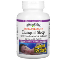 Natural Factors, Stress-Relax, Extra Strength Tranquil Sleep, 60 Chewable Tablets