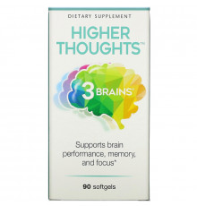 Natural Factors, 3 Brains, Higher Thoughts, 90 Softgels
