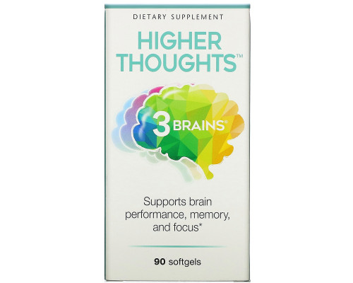 Natural Factors, 3 Brains, Higher Thoughts, 90 Softgels