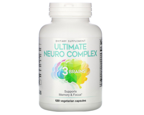 Natural Factors, 3 Brains, Ultimate Neuro Complex, 120 Vegetarian Capsules Natural Factors, 3 Brains, Ultimate Neuro Complex, 120 Vegetarian Capsules