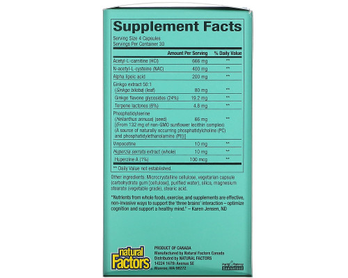Natural Factors, 3 Brains, Ultimate Neuro Complex, 120 Vegetarian Capsules Natural Factors, 3 Brains, Ultimate Neuro Complex, 120 Vegetarian Capsules