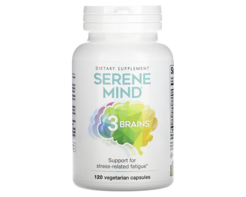 Natural Factors, 3 Brains, Serene Mind, 120 Vegetarian Capsules Natural Factors, 3 Brains, Serene Mind, 120 Vegetarian Capsules
