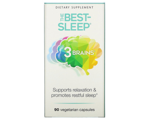 Natural Factors, 3 Brains, The Best-Sleep, 90 Vegetarian Capsules Natural Factors, 3 Brains, The Best-Sleep, 90 Vegetarian Capsules